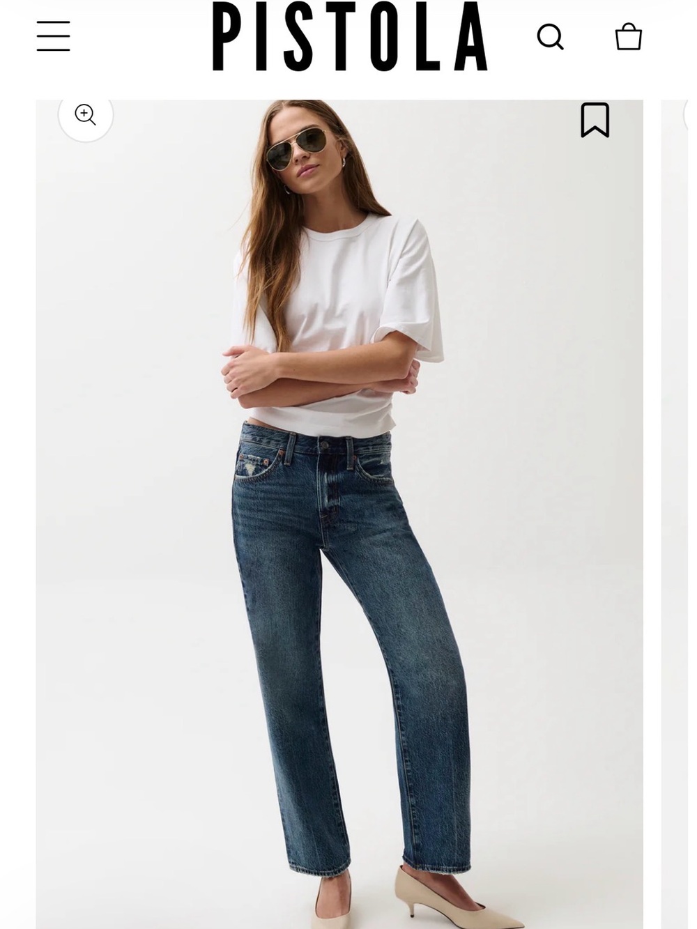 Pistola MID RISE BOWED STRAIGHT JEAN